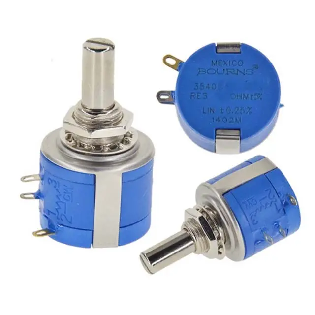 3540S-2-203L - Pot Lin 20K 10T 1/4In Rnd 22Mm 2W Sol Split Shaft 1