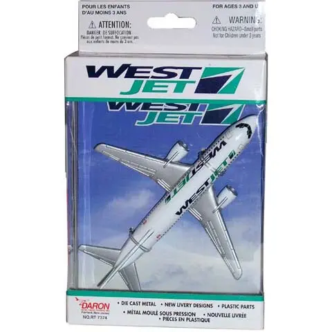 Rt7374 - Westjet Single Plane-Ages 3+ Die Cast Metal 1