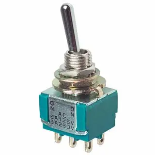 Sabb-1212 - Toggle Switch 2P2t 3A On-None-On 125Vac Th Sol 5Mm Hole 1