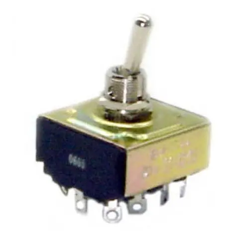 7920012 - Toggle Switch 4P2t 16A On-None- On 125Vac Th Sol 12Mm Hole 1