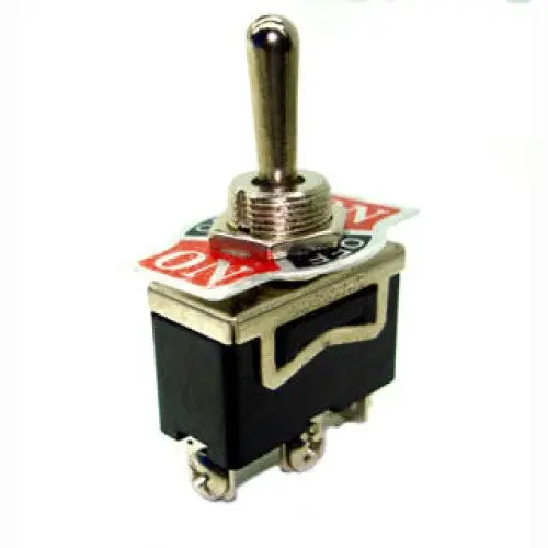 Sajh-6134 - Toggle Switch Mom 1P2t 20A (On)- Off-(On) 125Vac Th Scr 12Mm Hole 1