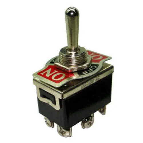 66-1806 - Toggle Switch 2P2t 20A On-Off-On 125Vac Th Scr 12Mm Hole 1
