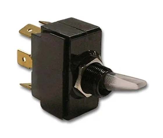 6Gl5b-Nbl8 - Toggle Switch 2P2t 15A On-None- (On) 15A/125Vac Thr Plas Handle 1