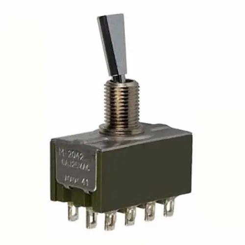 F4tt49 - Toggle Switch Mom 4P2t 6A On-Off -(On) 125Vac Th Sol 6.3Mm Hole 1