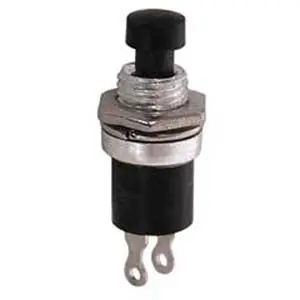 Qk-3077-Blk - Push Switch Mom 1P1t No Thr Blk Sol 7Mm (10 Pcs/Pkg) 1