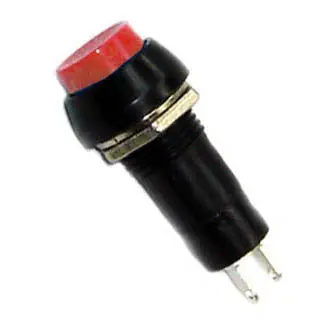 Sw1020r - Push Switch Mom 1P1t No Thr Sol 12Mm Hex Button Red Cap 3A/125Va 1