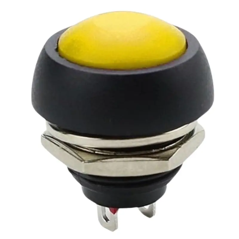 Swpus-001204 - Push Switch Mom 1P1t No Thr Sol 12Mm 2A 48Vdc Domed Head Yellow 1