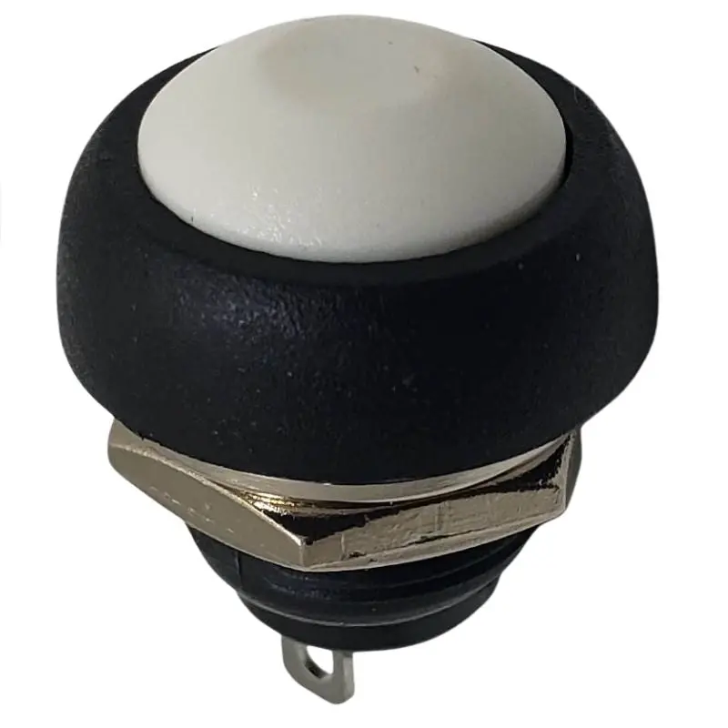 Swpus-001209 - Push Switch Mom 1P1t No Thr Sol 12Mm 2A 48Vdc Domed Head White 1