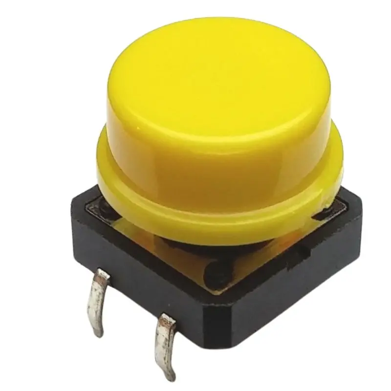 Swtac-412224 - Push Switch Mom 1P1t No Pcst Sqr 12X12mm Cap Ht 4Mm Yel 1