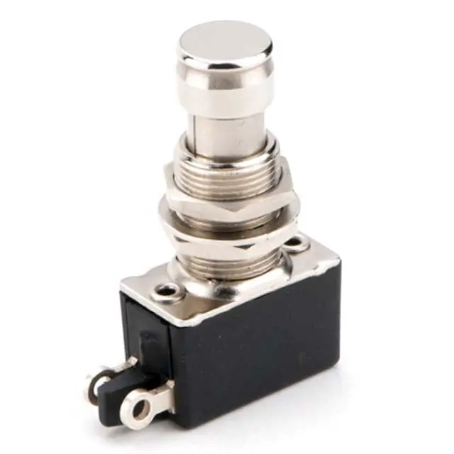 P-4010 - Push Switch Latch 1P1t No Thr Sol 12Mm Metal 2A 250V 1