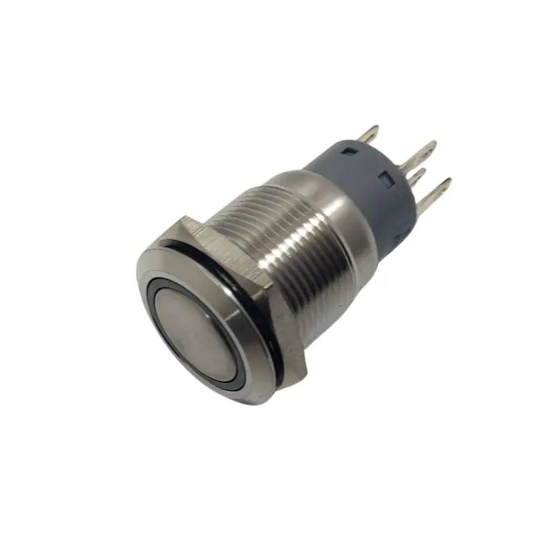 80-511-0011-01 - Push Switch Lit Latch Grn 1P2t On/Off 12V Led 19Mm Th Sol 1