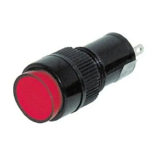 Nn10cr - Indicator 12V Led 9Mm Red Chmt Sol Tab Round Lens 1