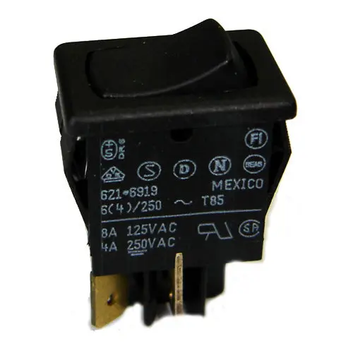 62116919-0-0-N - Rocker Switch 1P1t 8A On-Off 125Vac Qt 13X20mm Blk 1