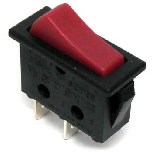 Rh110-C2nbrn-Dp - Rocker Switch 1P1t 16A On-Off 125Vac Qt 11X30mm Actuator Red 1
