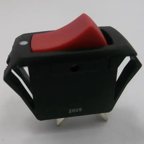 B160-R2n-Brobm-Dp - Rocker Switch 1P1t 15A On-Off 125Vac Qt 13.5X28mm Actuator Red 1