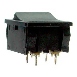 1802 - Rocker Switch 2P1t 6A On-Off 250Vac Pcmt 22X20mm Blk 1