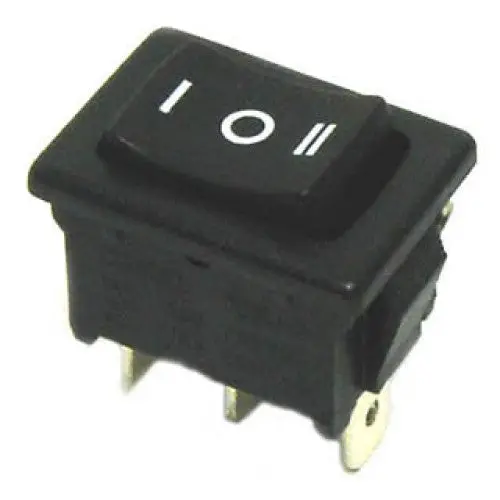 Mr2130c7bb3n-Dp - Rocker Switch 1P2t 10A On-Off-On 125Vac Qt 13X20mm Blk 1
