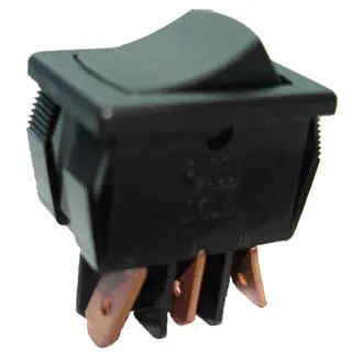 Shc-1400A-1 - Rocker Switch 1P2t 8A On-None-On 125Vac Qt 13X20mm Blk 1