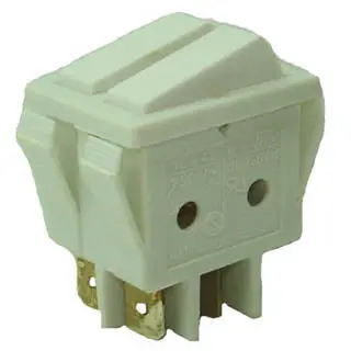 Md36 L/2 - Rocker Switch Dual 1P1t 16A On- Off 125Vac Qt 22X30mm Wht 1