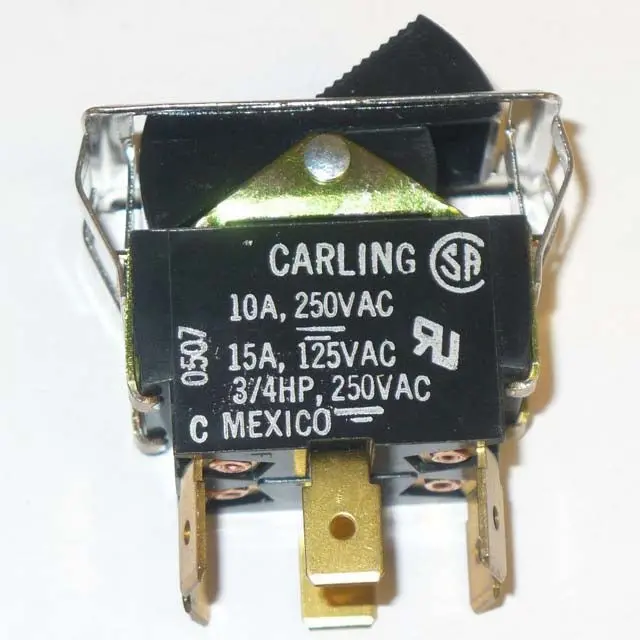 Tigl51-1C-Bl-Fn - Rocker Switch 2P2t 15A On-None- On 125Vac Qt 21X38mm Blk 1