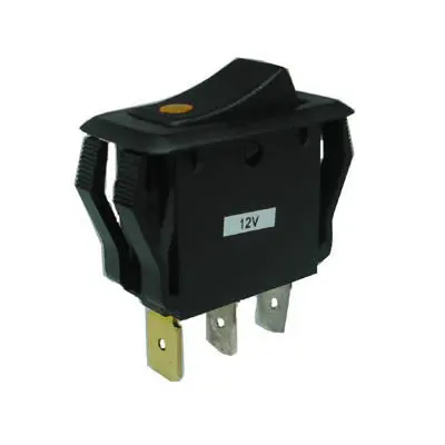 40342 - Rocker Switch Lit 1P1t 16A On- Off 12Vdc Qt 13.5X28mm Amber Led 1