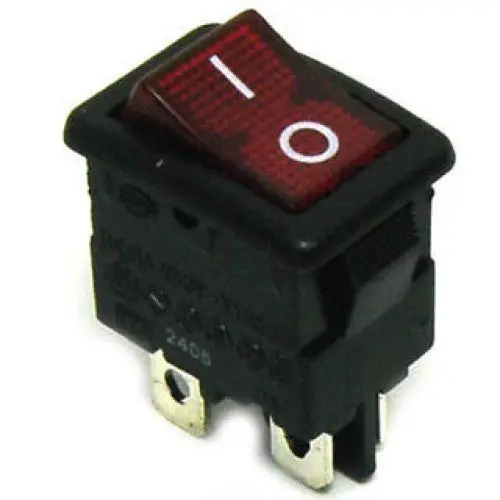 Mr210-C5l-Brn-Dp - Rocker Switch Lit 2P1t 12A On- Off 125Vac Qt 13X20mm Actu Red 1