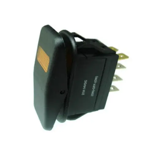 7600040 - Rocker Switch Mom Lit 1P2t 21A (On)-Off-(On) 14Vdc Qt 21X38mm 1