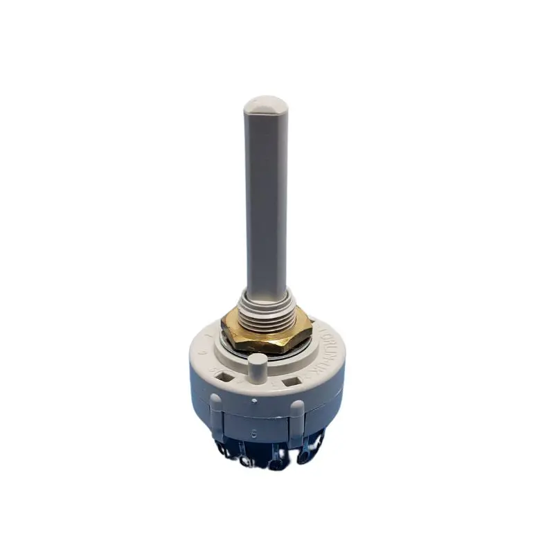 Ck1025-Dp - Rotary Switch 2P6t Non-Shorting Sol 34Mm 1/4In Shaft Rnd Plastic 1
