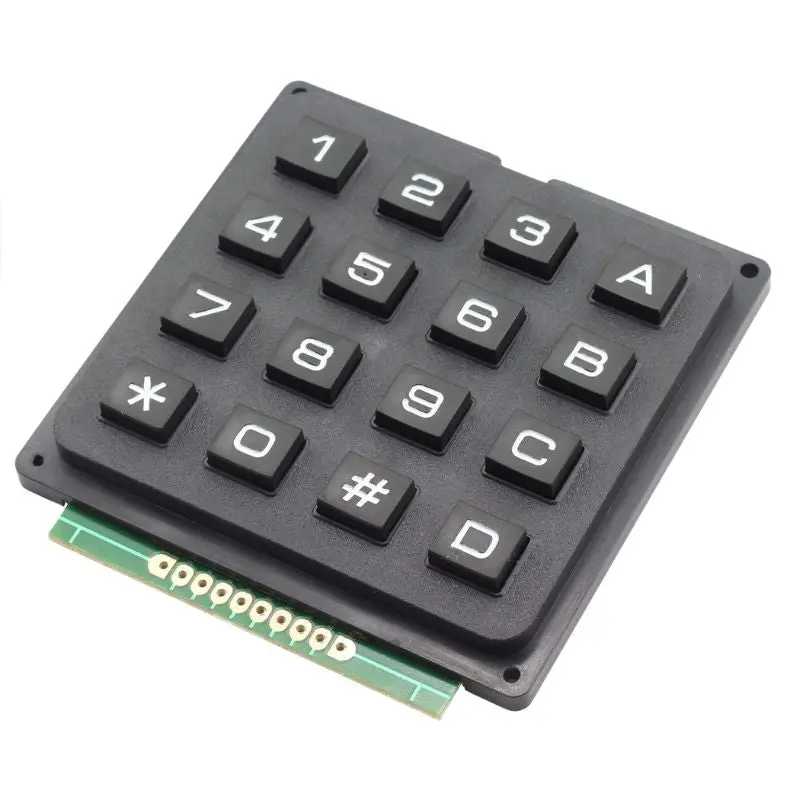 Swkey-400444 - Keypad 4X4 Keys 3.3-5V Blk Keys 2.6X2.6X0.4In 1