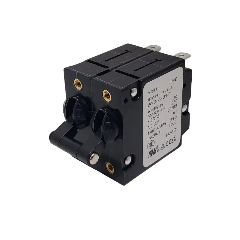 Ipah-11-1-61-20.0-A-01-T - Circuit Breaker 20A 250Vac 2P1t Toggle Quick Conn 1