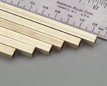 155 - Square Brass Tube 1/4X1/4In Length:12In 1