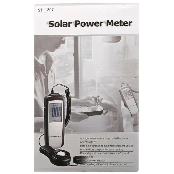 St-1307 - Solar Power Meter 1999W/M Sq Res-1W/M Sq Accuracy +/-5% 2