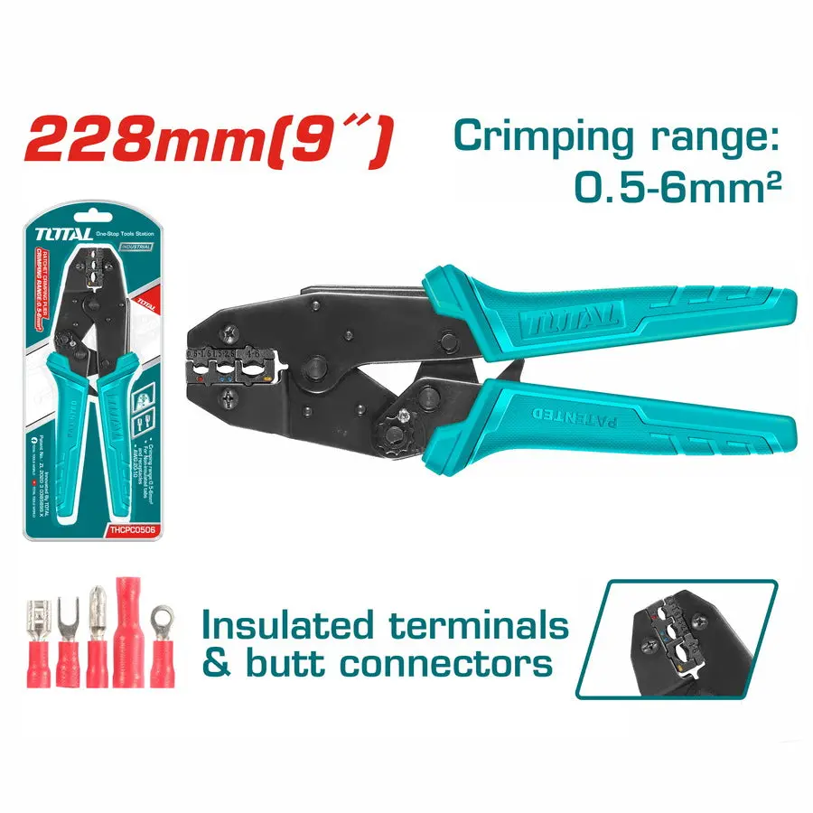 Thcpj0506 - Crimper Ratchet 22-10Awg For Insulated Terminals 9Inch 1
