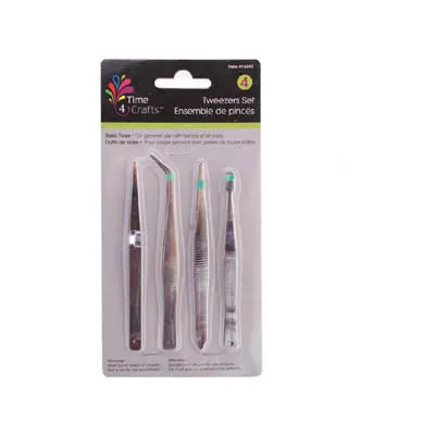 16592 - Tweezer Metal 5In 4Pc Set 1