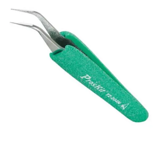 Tz-204N - Tweezer Metal 4.7 Inch Bent Cushioned Handle 1