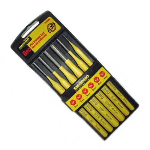 P013605 - Nail Punch Set Of 6Pcs/Set 5/64 1/8 3/16 5/32 1/4 5/16Inch 1