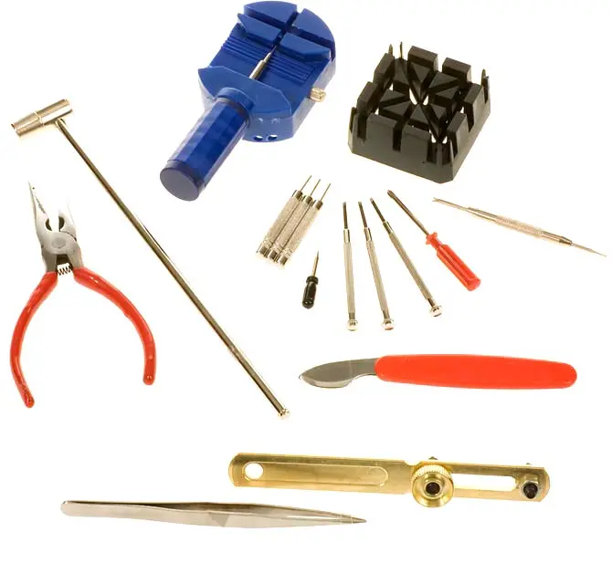 194H0 - Watch Repair Tool Kit 16Pc/Set 6 Screwdrivers Pliers Pin Removr 1