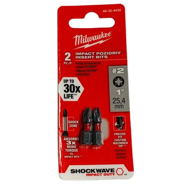 48-32-4432 - Pozidriv Bit #2X1in  (2 Pcs/Pkg) 1