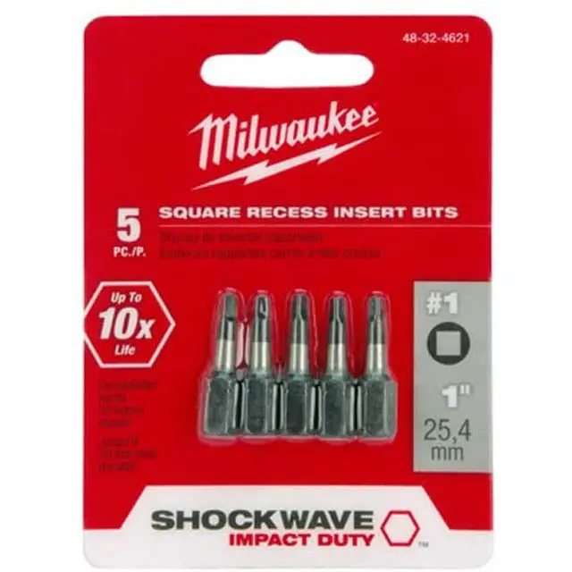 48-32-4621 - Robertson Bit #1X1in  (5 Pcs/Pkg) 1