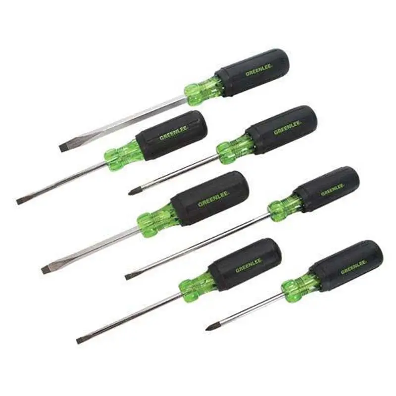 0153-02C - Screwdriver Set 7Pcs Flat 3/16 1/4 5/16In Philips #1 #2 1
