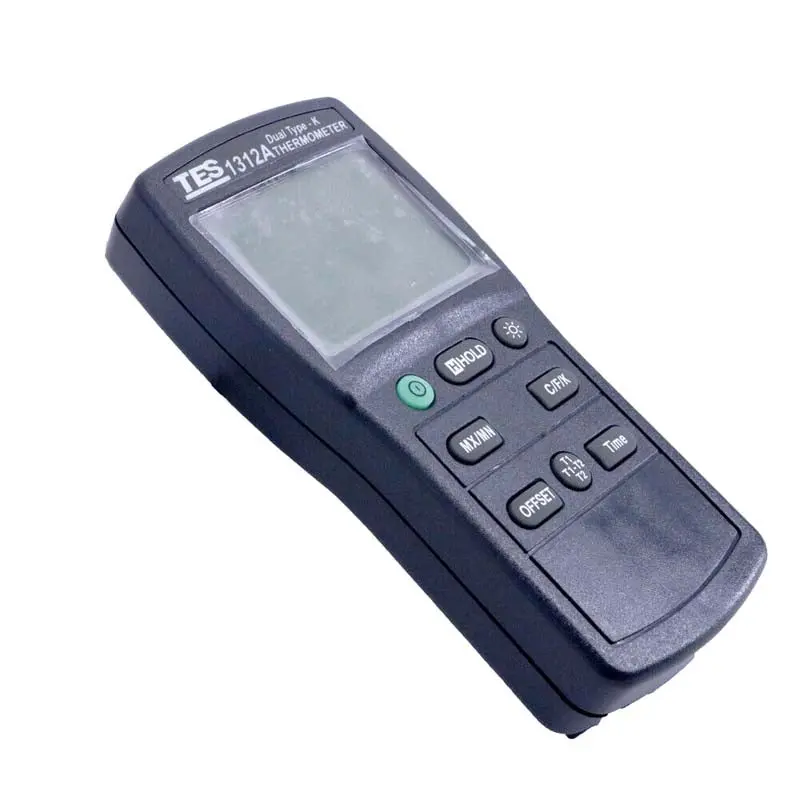 Tes 1312A - Digital Thermometer Dual Type-K 1