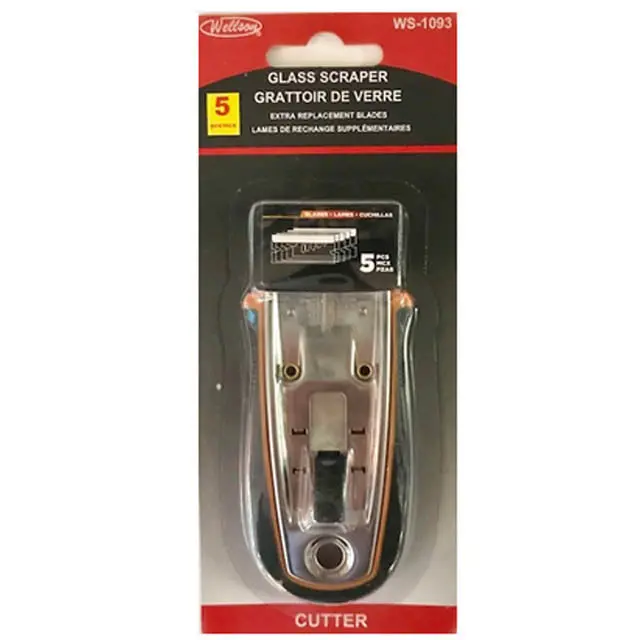 Ws-1093 - Glass Scraper With Extra Blades 1