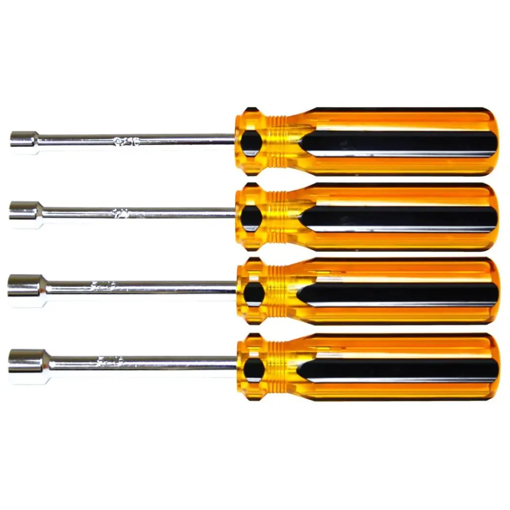 Nd4 - Nut Driver Set 4Pcs 3/16 1/4In 5/16 3/18Inch 1