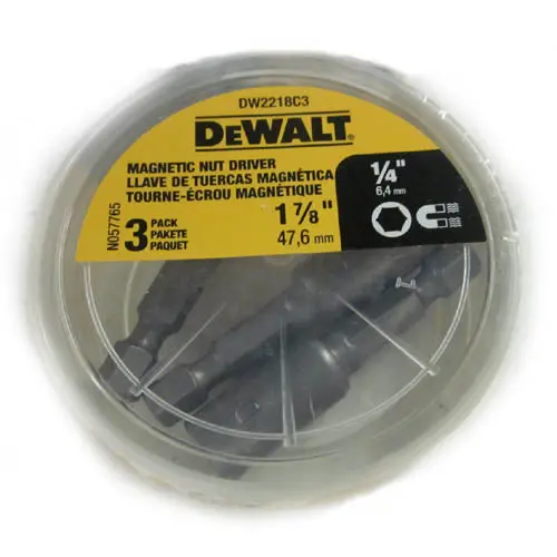 Dw2218c3 - Nut Driver Socket 1/4X1-7/8In 1/4In Drive (3 Pcs/Pkg) 1