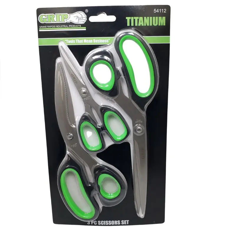 54112 - Scissors General Purpose 3Pcs/Pk Titanium 1
