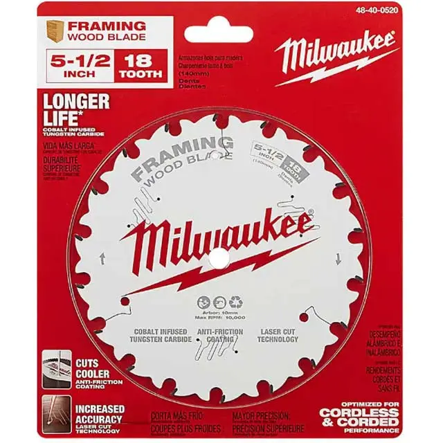 48-40-0520 - Saw Blade 5.5In 18T Framing Wood Cutting Circular Blade 1