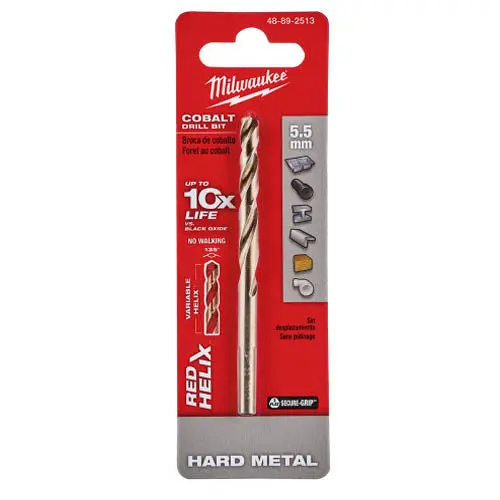 48-89-2513 - Drill Bit Metric 5.5Mm Red Helix Cobalt Hard Metal 1