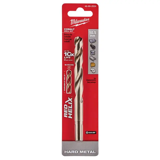 48-89-2524 - Drill Bit Metric Red Helix 10.5Mm Cobalt Hard Metal 1