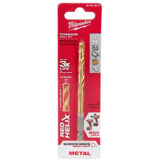 48-89-4817 - Drill Bit Metric 7Mm Shockwave Red Helix Metal 1