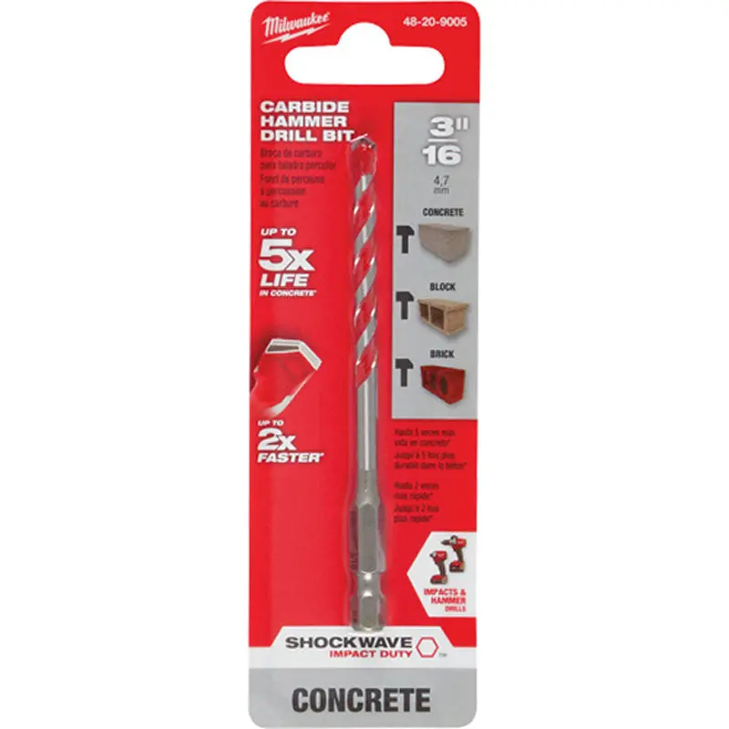48-20-9005 - Drill Bit 3/16 X 6In Concrete Block Brick 1